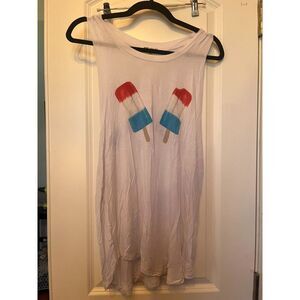 PINK Super Soft Muscle Tee Size Small